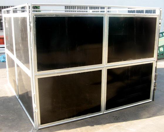 Black Poly Portable Horse Stall