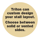 Triton can custom design your stall layout