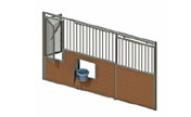 Horse stall: 12-foot stall front with Lazy Susan Feeder