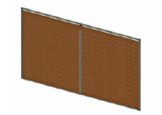 Horse stall: 12-foot solid side panel