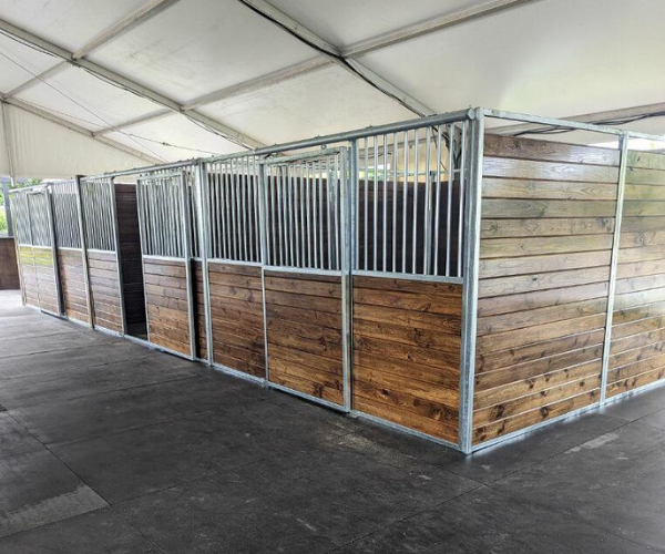 horse stall in a open barn